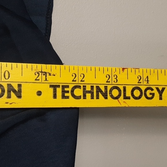 Gigi Parker Navy Blue Spagetti Wrap Blouse Top - Picture 6 of 9